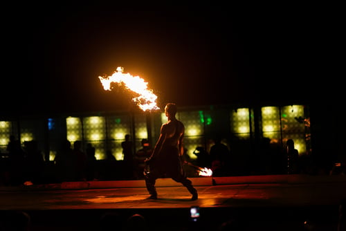 fire eating circus