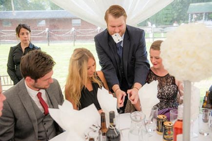 Wedding Magician Performing at evening reception