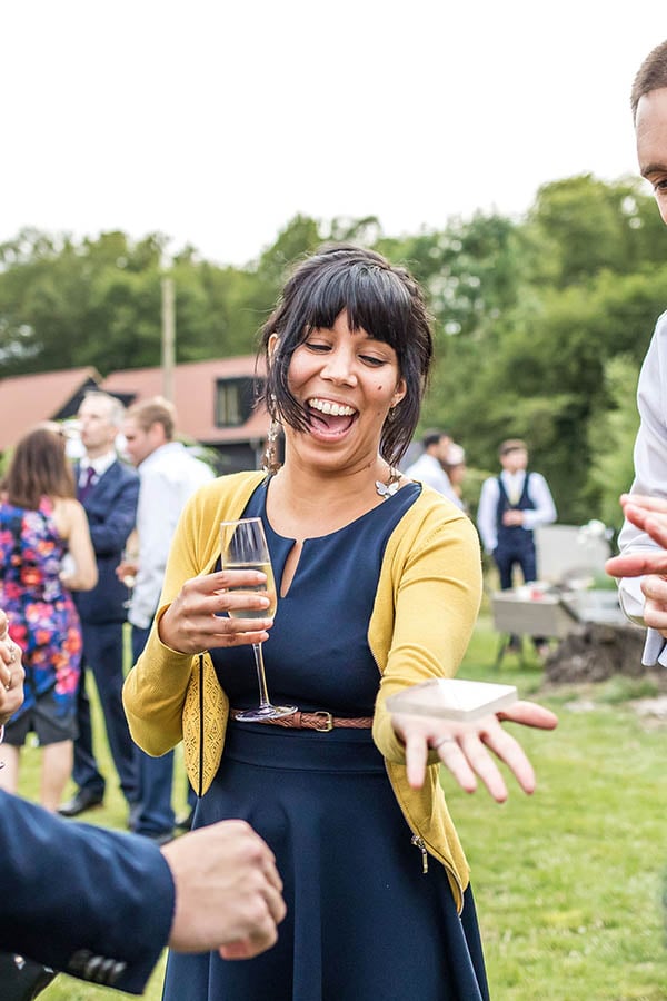 Guests being entertained at a wedding in Hertfordshire