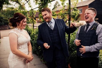 Chris Whitelock performing wedding magic for the bride