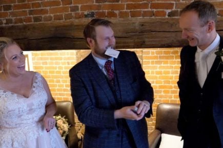 Wedding Magician reaction shot